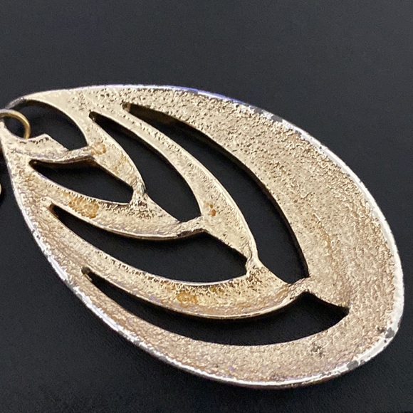 Vintage Sarah Coventry Two-tone Leaf Drop Necklace - Picture 5 of 7